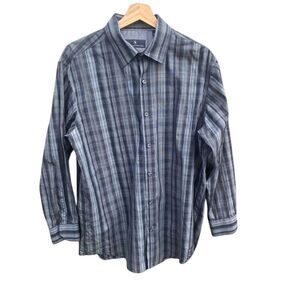 hart Schaffner Marx Long Sleeve Plaid Button-Up Shirt Multicolor Size L Casual